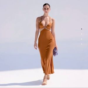 Cult Gaia Kisha Dress in Ginger